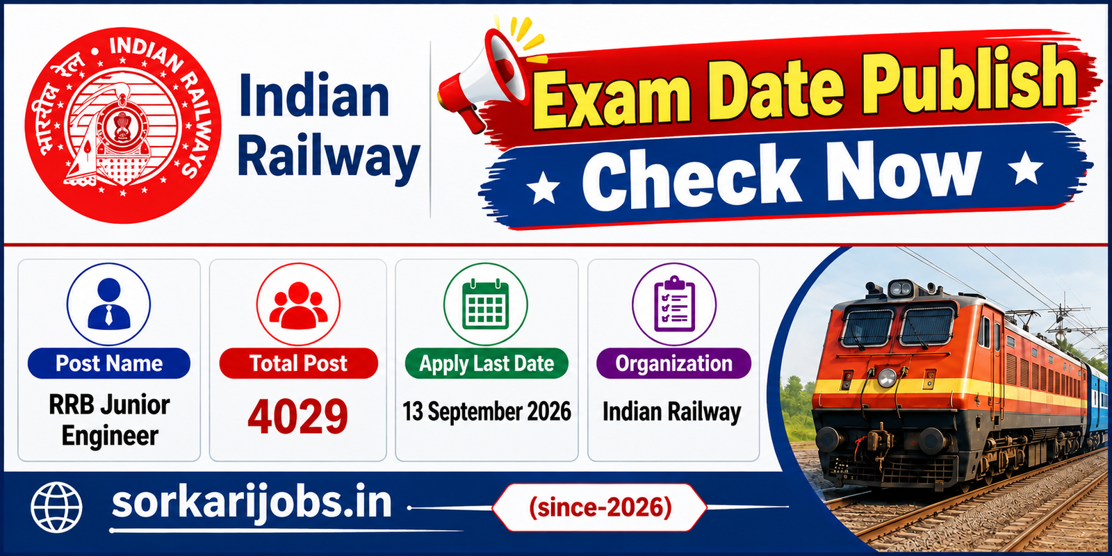 Railway RRB Junior Engineer Recruitment 2026