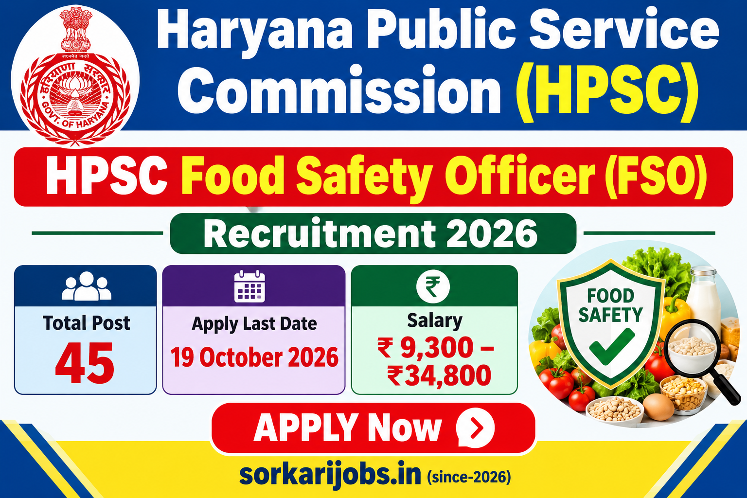 HPSC Food Safety Officer Recruitment 2026