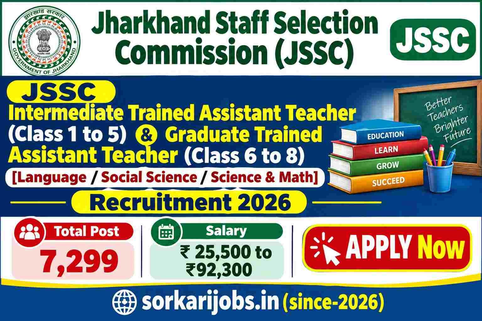 JSSC Para Teacher Recruitment 2026