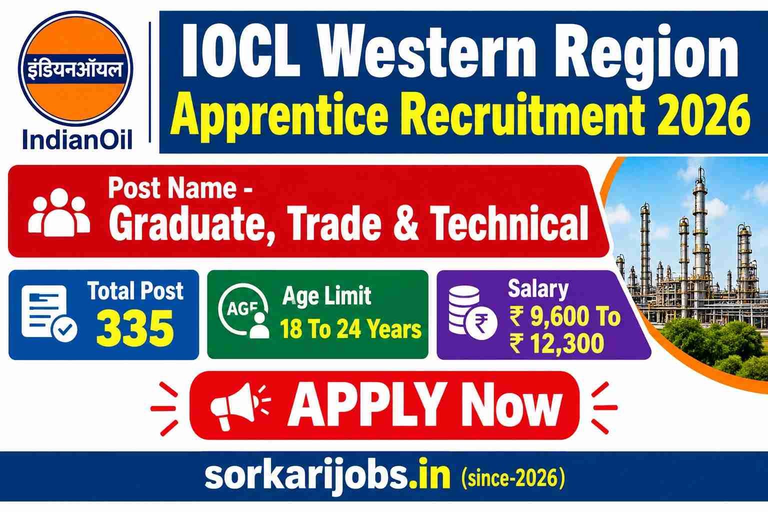 IOCL Western Region Apprentice Recruitment 2026