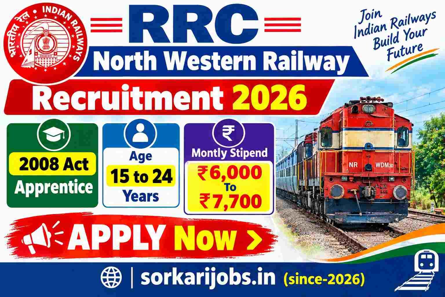 Railway RRC NWR Jaipur Apprentice Recruitment 2026