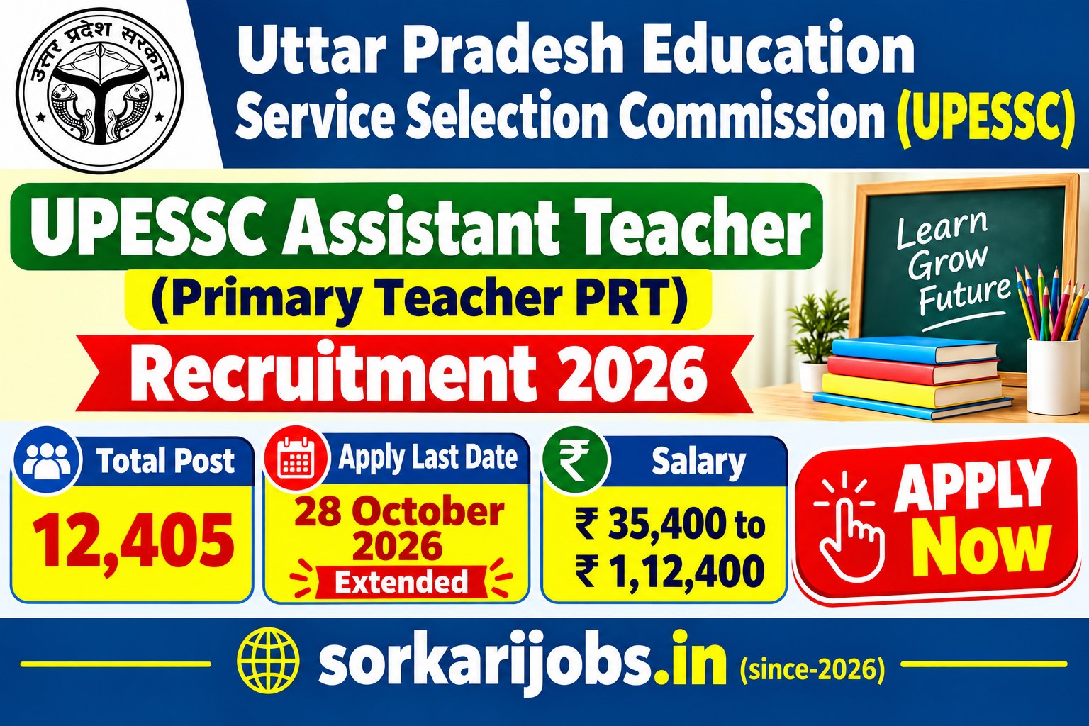 UPESSC PRT Assistant Teacher Recruitment 2026