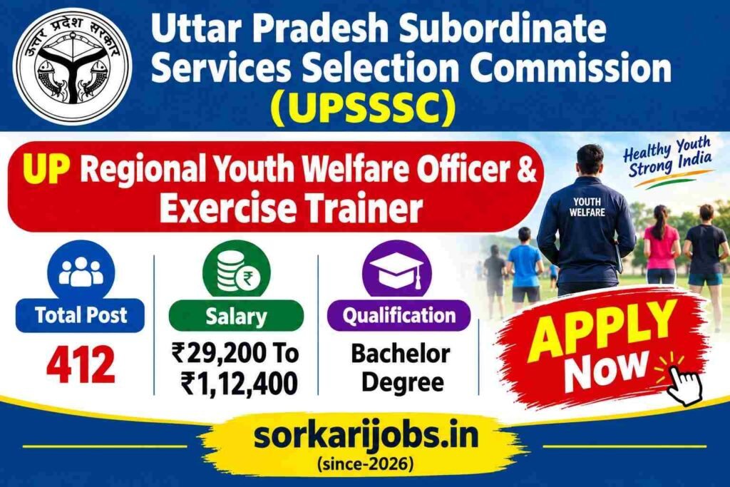 UPSSSC Regional Youth Welfare Officer Recruitment 2026