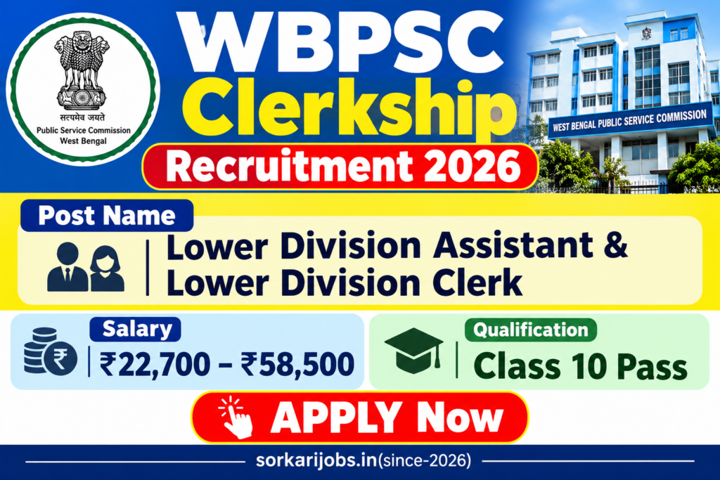 WBPSC Clerkship Recruitment 2026